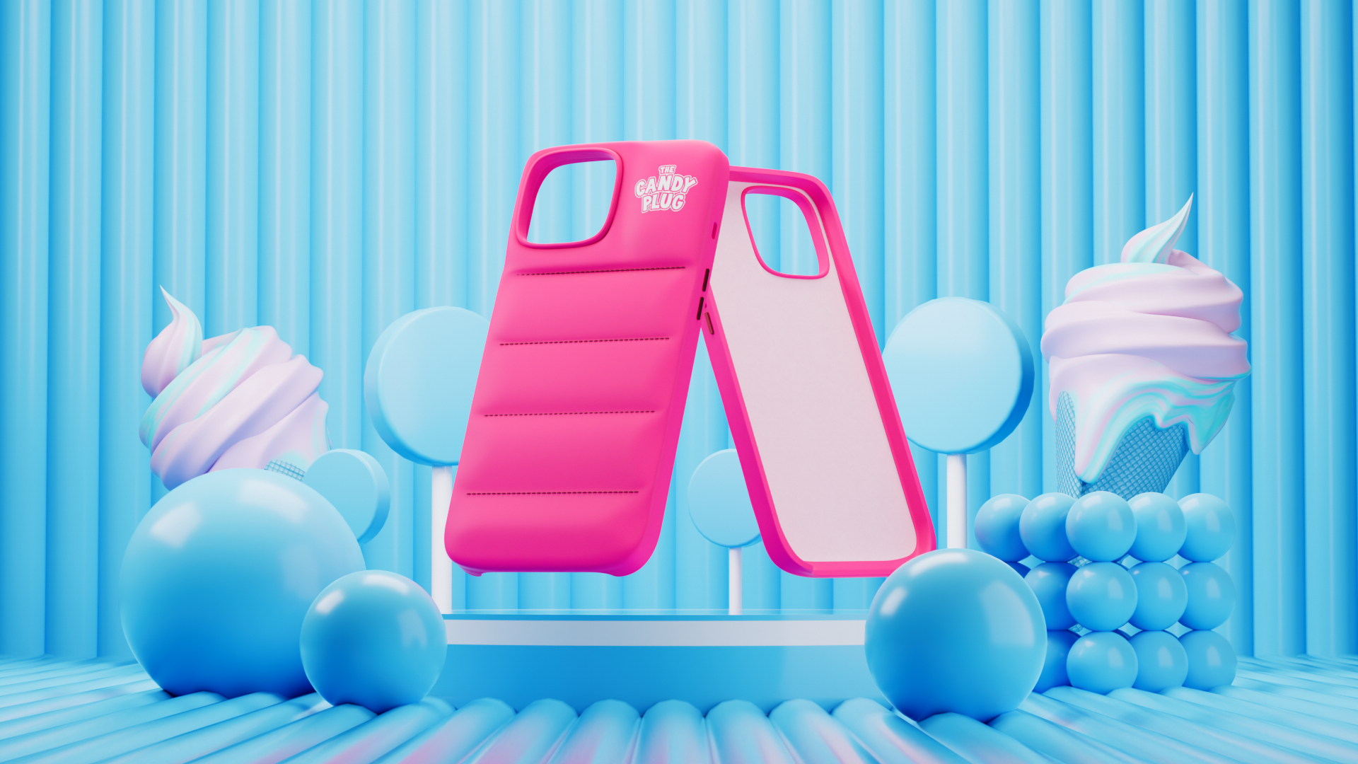 3D Produktvisualisierung Candyplug iPhone Hülle von Damongraphics