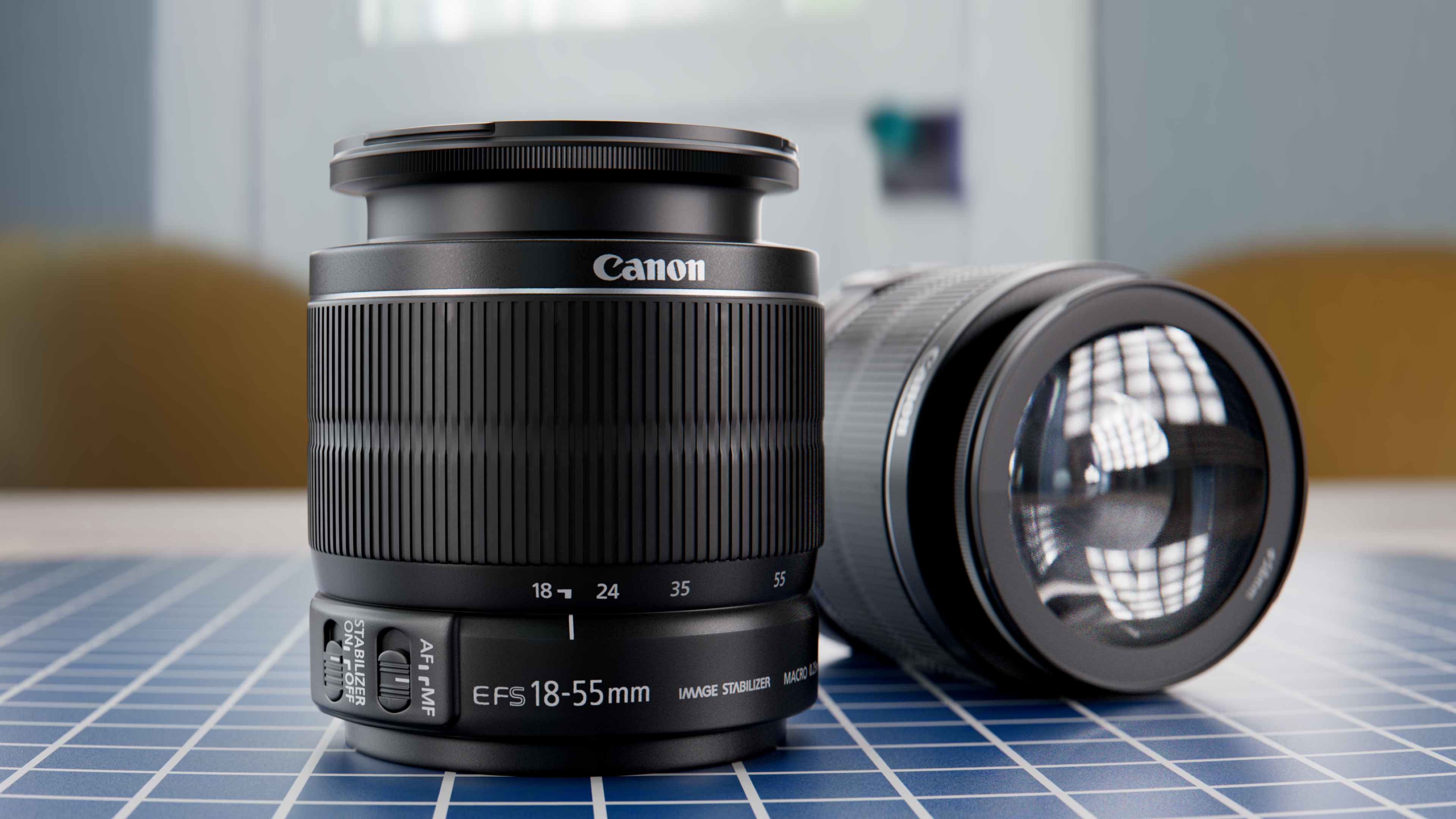 3D Produktvisualisierung Canon Objektiv von Damongraphics